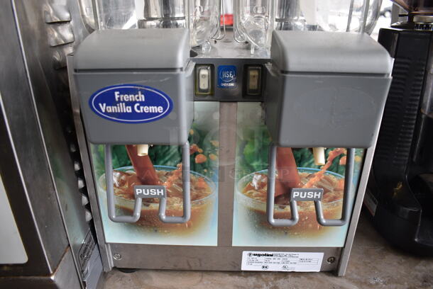SWEET! Ugolini Model HT 10/2 UL Commercial Poly Countertop Refrigerated 2 Hopper Drink Beverage Dispenser. 115 Volts, 1 Phase. 14x15x24. Tested and Powers on But Parts Do Not Move - Image 4 of 6