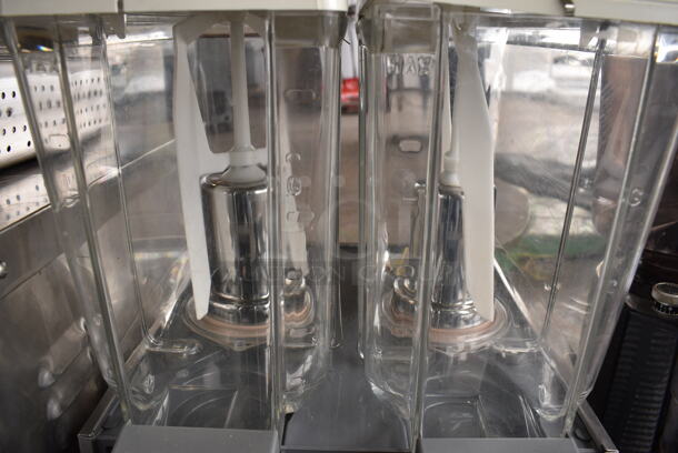 SWEET! Ugolini Model HT 10/2 UL Commercial Poly Countertop Refrigerated 2 Hopper Drink Beverage Dispenser. 115 Volts, 1 Phase. 14x15x24. Tested and Powers on But Parts Do Not Move - Image 6 of 6