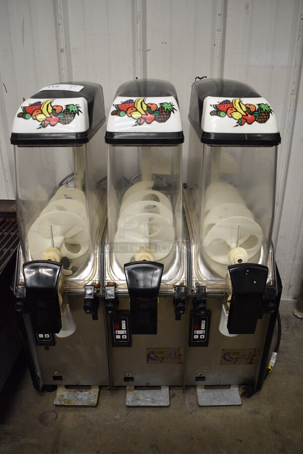 NICE! Curtis Model CC3 Metal Commercial Countertop 3 Hopper Slushie Machine. 115 Volts, 1 Phase. 24x24x31. Tested and Working! - Image 1 of 8