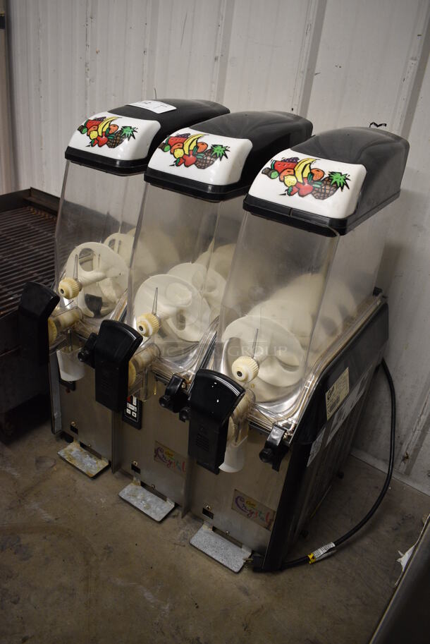 NICE! Curtis Model CC3 Metal Commercial Countertop 3 Hopper Slushie Machine. 115 Volts, 1 Phase. 24x24x31. Tested and Working! - Image 6 of 8