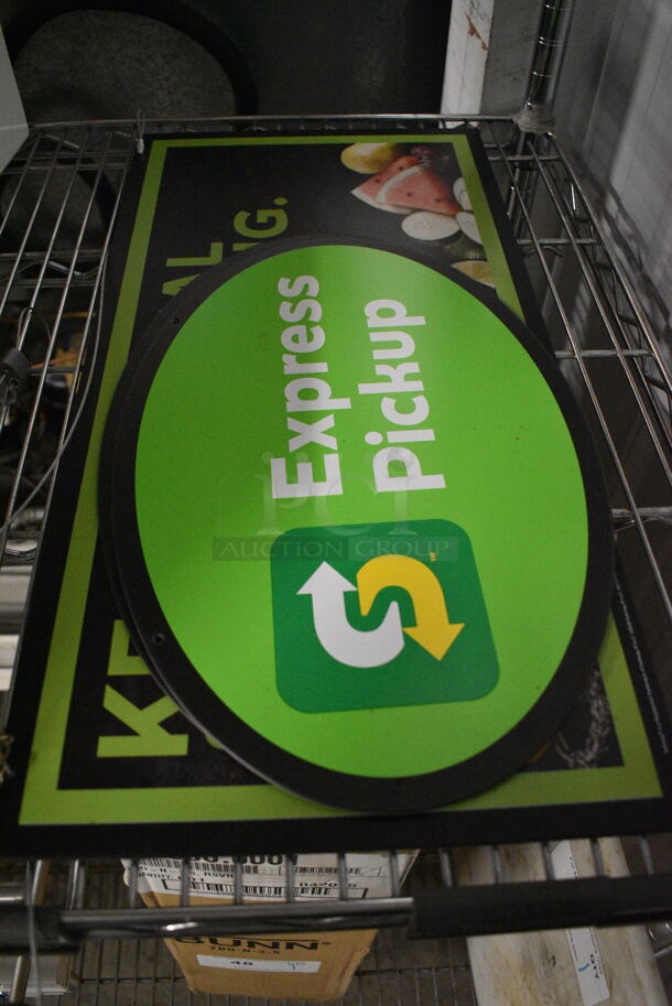 5 Various Signs; Women, Men, Order Here, Express Pick Up. Includes 6x9. 5 Times Your Bid! - Image 4 of 4
