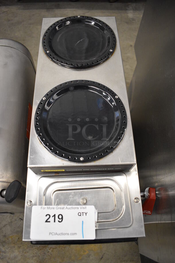 NICE! Bunn Model STF-15 Stainless Steel Commercial Countertop 3 Burner Coffee Machine w/ Hot Water Dispenser and Metal Brew Basket. 120 Volts, 1 Phase. 10x18x21 - Image 5 of 6