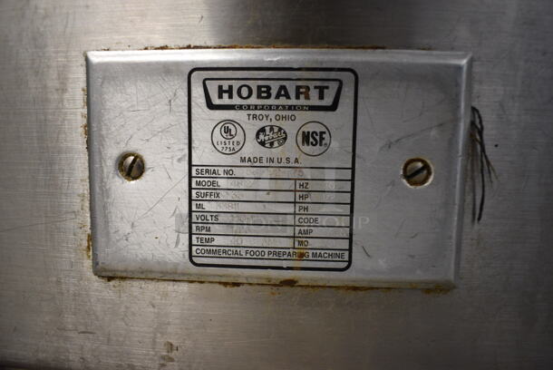 NICE! Hobart Model 4812 Metal Commercial Countertop Meat Grinder. 100-120 Volts, 1 Phase. 11.5x23x21. Tested and Powers On But Parts Do Not Move - Image 4 of 5
