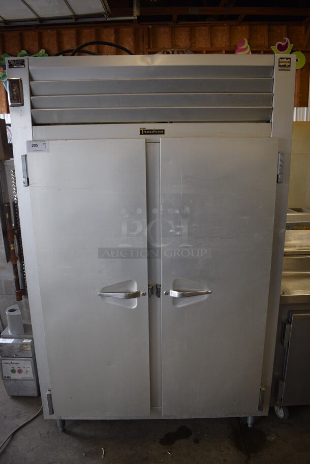 GREAT! Traulsen Model GHT 2-32 NUT Metal Commercial 2 Door Reach In Cooler w/ Metal Racks. 115 Volts, 1 Phase. 52x34x83. Tested and Working!