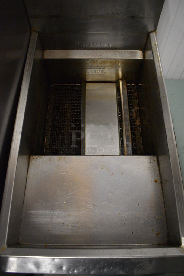 NICE! Tri-Star Stainless Steel Commercial Floor Style Gas Powered Deep Fat Fryer. 15.5x32x46 - Image 3 of 6