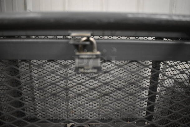Gray Metal Portable Cage Cart on Commercial Casters. 41x30x34 - Image 6 of 6