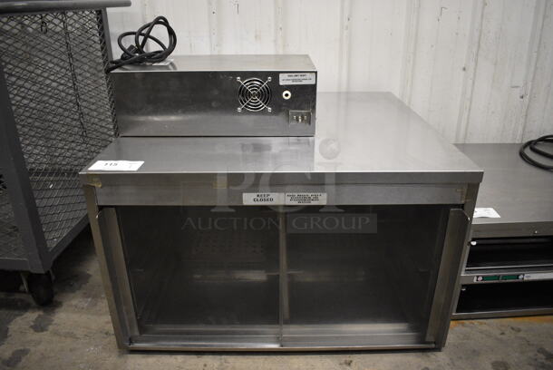 GREAT! Carter Hoffmann Model 27080-2294 Stainless Steel Commercial Warming Merchandiser Display Case. 208 Volts, 1 Phase. 31.5x29.5x26. Cannot Test Due To Plug Style