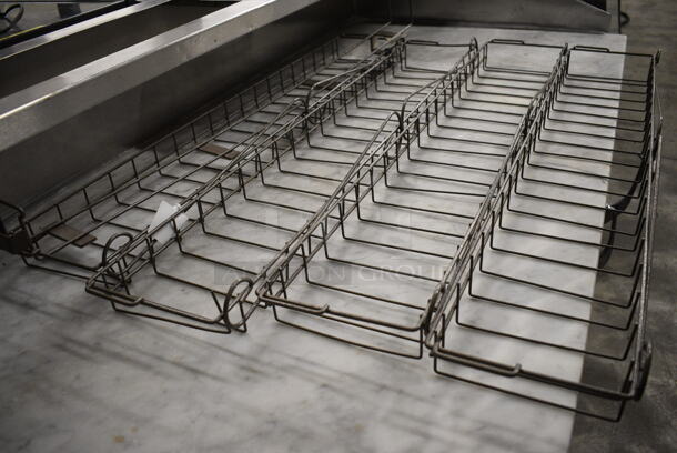 4 Brown Metal Chip Racks for Subway Sandwich Make Line. 38x7.5x4. 4 Times Your Bid! - Image 2 of 5