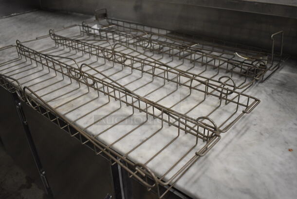 4 Brown Metal Chip Racks for Subway Sandwich Make Line. 38x7.5x4. 4 Times Your Bid! - Image 3 of 5
