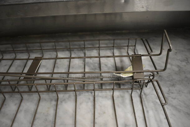 4 Brown Metal Chip Racks for Subway Sandwich Make Line. 38x7.5x4. 4 Times Your Bid! - Image 4 of 5