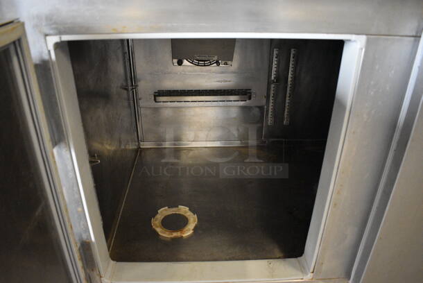 WOW! 2010 Kairak Model KBP-91S Stainless Steel Commercial Prep Table on Commercial Casters w/ Top Lid and 3 Doors. 115 Volts, 1 Phase. 91x32x37. Cannot Test Due To Plug Style - Image 8 of 8