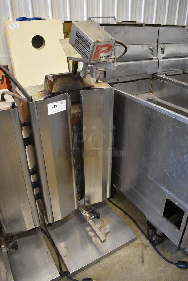 GREAT! Petros Stainless Steel Commercial Countertop Natural Gas Powered Vertical Rotisserie Gyro Machine. 17.5x19x47 - Image 2 of 7