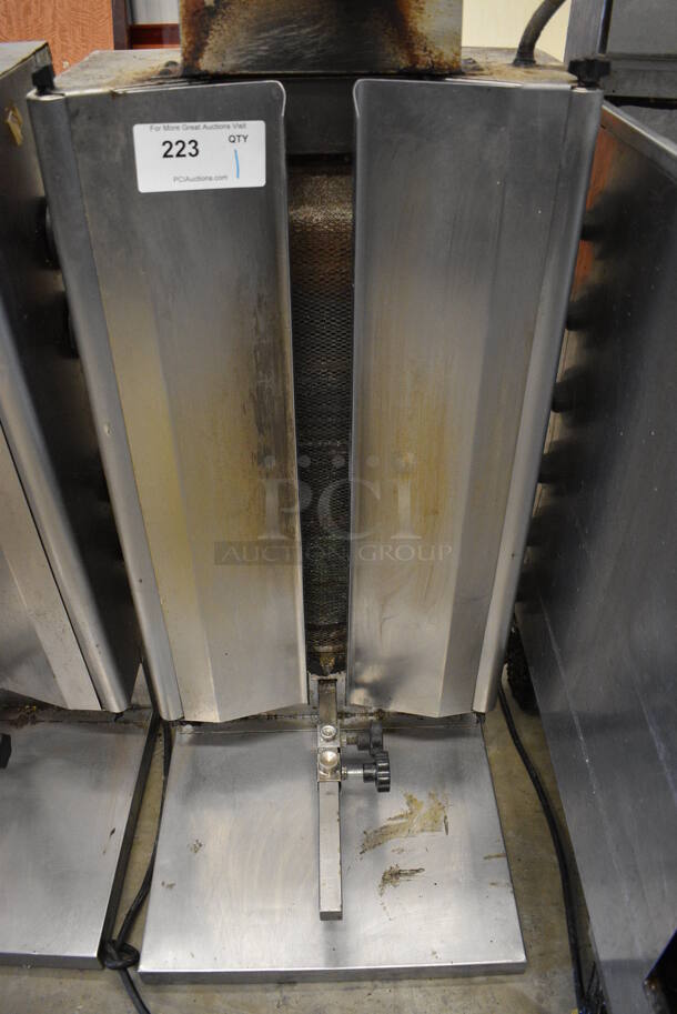 GREAT! Petros Stainless Steel Commercial Countertop Natural Gas Powered Vertical Rotisserie Gyro Machine. 17.5x19x47 - Image 3 of 7