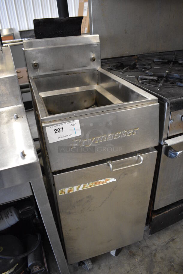 NICE! Frymaster Model GF14SD Stainless Steel Commercial Floor Style Natural Gas Powered Deep Fat Fryer. 100,000 BTU. 15.5x29x47 - Image 3 of 6
