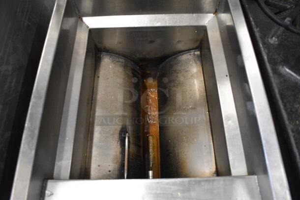 NICE! Frymaster Model GF14SD Stainless Steel Commercial Floor Style Natural Gas Powered Deep Fat Fryer. 100,000 BTU. 15.5x29x47 - Image 4 of 6