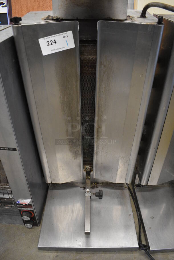 GREAT! Petros Stainless Steel Commercial Countertop Natural Gas Powered Vertical Rotisserie Gyro Machine. 17.5x19x47 - Image 4 of 6