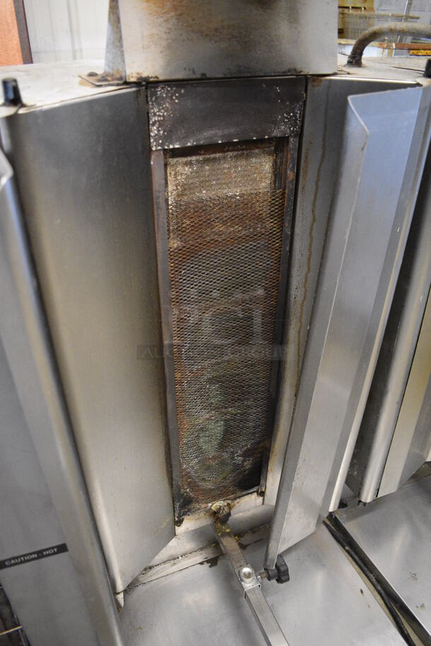 GREAT! Petros Stainless Steel Commercial Countertop Natural Gas Powered Vertical Rotisserie Gyro Machine. 17.5x19x47 - Image 5 of 6