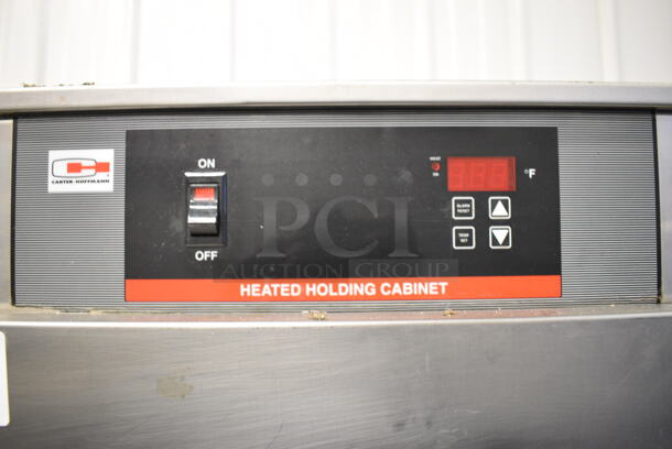 GREAT! Carter Hoffmann Stainless Steel Commercial 2 Door Reach In Heated Holding Cabinet on Commercial Casters. 26x31x72. Tested and Working! - Image 4 of 6