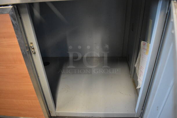 Duke Stainless Steel Commercial Counter w/ 3 Wood Pattern Doors. 72x30x42 - Image 3 of 6