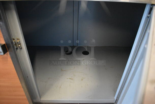 Duke Stainless Steel Commercial Counter w/ 3 Wood Pattern Doors. 72x30x42 - Image 4 of 6