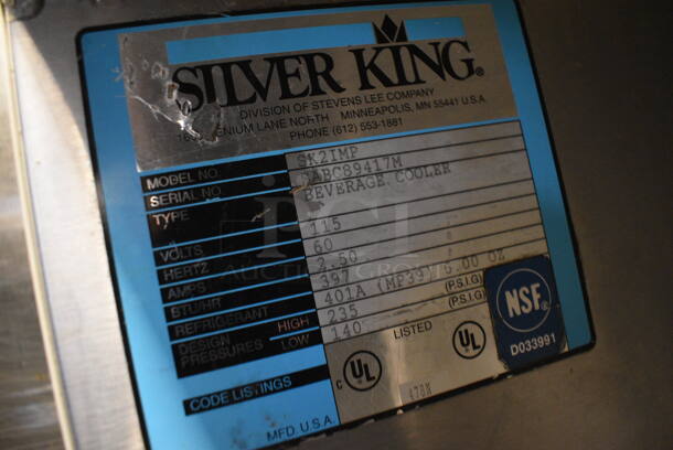 NICE! Silver King Model SK2IMP Stainless Steel Commercial Countertop Milk Dispenser. 115 Volts, 1 Phase. 25x17x39. Tested and Working! - Image 6 of 6