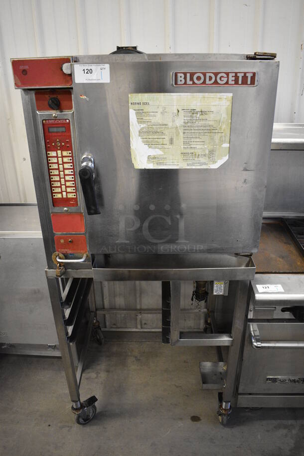 GORGEOUS! Blodgett Model XL50FC Stainless Steel Commercial Electric Powered Single Compartment Convection Oven on Commercial Casters. 208 Volts, 3 Phase. 32x32x69