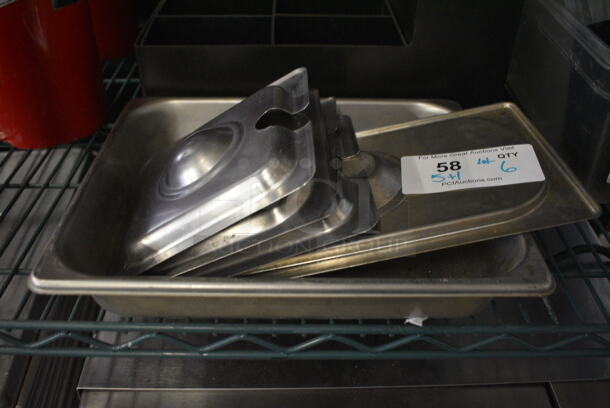 ALL ONE MONEY! Lot of 6 Various Items; 1/2 Size Drop In Bin, 1/3 Size Lid and 4 1/6 Size Lids.  - Image 2 of 4