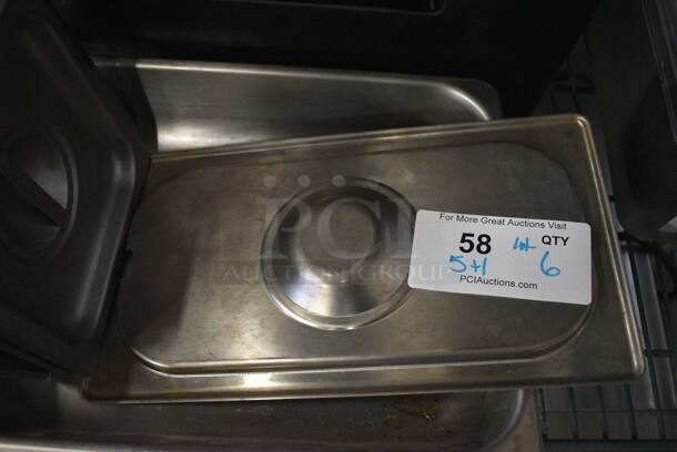 ALL ONE MONEY! Lot of 6 Various Items; 1/2 Size Drop In Bin, 1/3 Size Lid and 4 1/6 Size Lids.  - Image 3 of 4