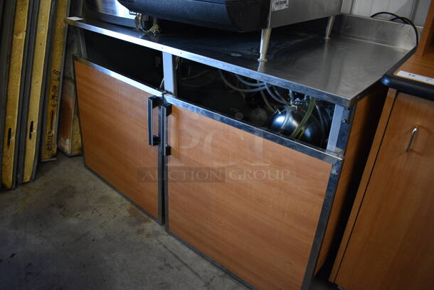 Duke Stainless Steel Commercial Soda Station w/ 2 Wood Pattern Doors and McCann's Carbonator. Doors Need To Be Reattached. 60x30x41 - Image 2 of 5