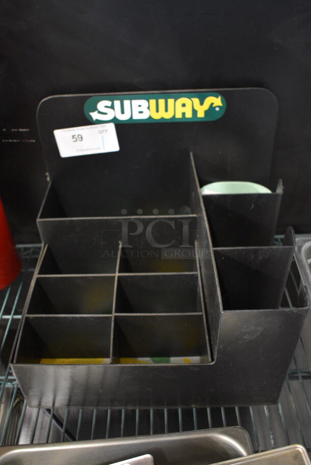 Black Countertop Multi Compartment Bin. 15.5x14x12.5 - Image 1 of 5