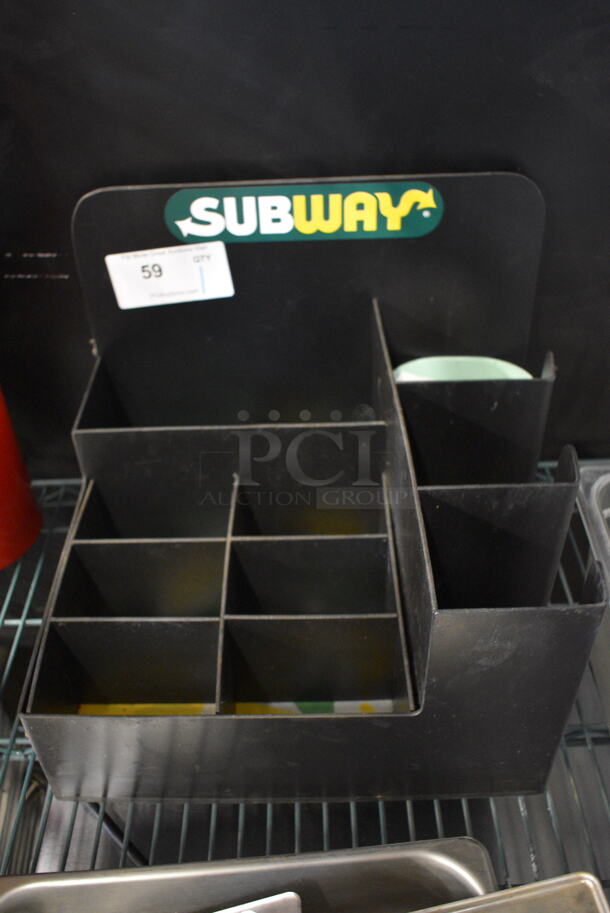 Black Countertop Multi Compartment Bin. 15.5x14x12.5