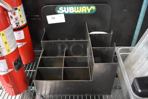 Black Countertop Multi Compartment Bin. 15.5x14x12.5 - Image 2 of 5