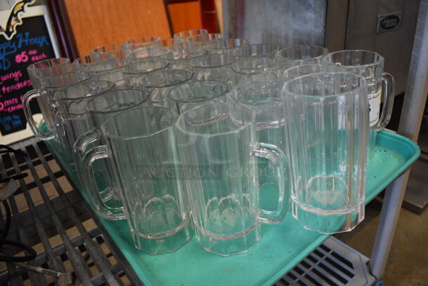 27 Clear Poly Mugs on Tray. 5x3x6.5. 27 Times Your Bid! - Image 2 of 2