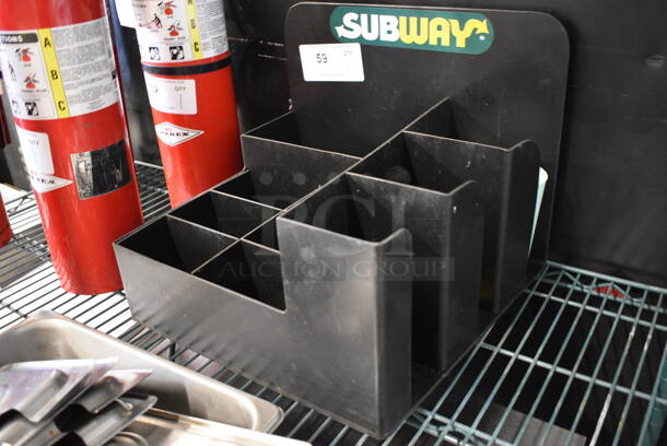 Black Countertop Multi Compartment Bin. 15.5x14x12.5 - Image 3 of 5