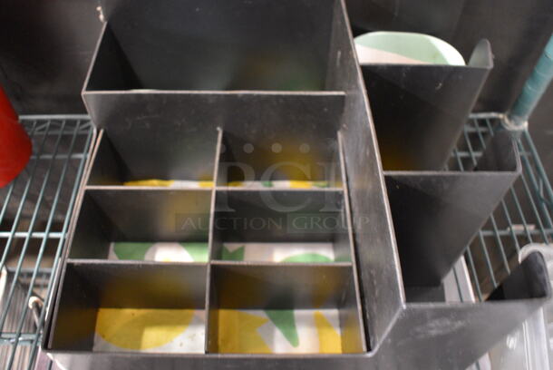 Black Countertop Multi Compartment Bin. 15.5x14x12.5 - Image 5 of 5