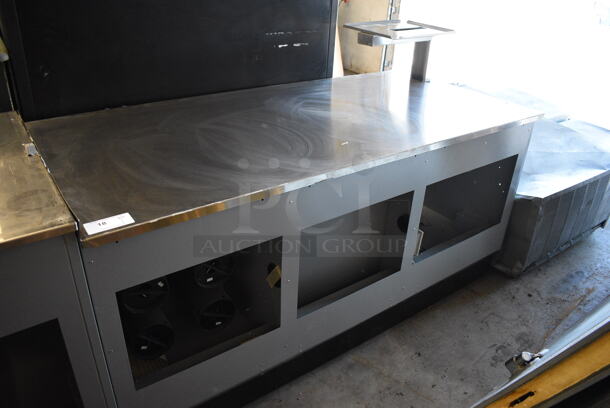 Duke Stainless Steel Commercial Cashier Station to Sandwich Make Line. 73x34x45