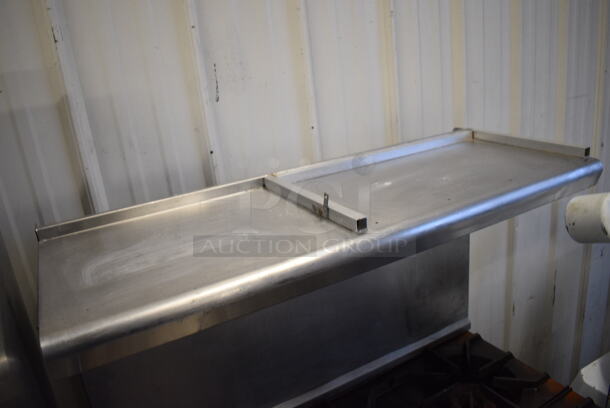 SWEET! American Range Stainless Steel Commercial Gas Powered 4 Burner Range w/ Left Side Flat Top Griddle, Lower CONVECTION Oven and Stainless Steel Overshelf on Commercial Casters. 36x33x57 - Image 6 of 9