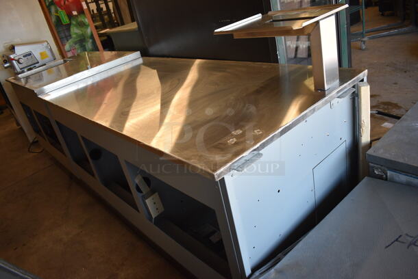 Duke Stainless Steel Commercial Cashier Station to Sandwich Make Line. 73x34x45 - Image 5 of 5