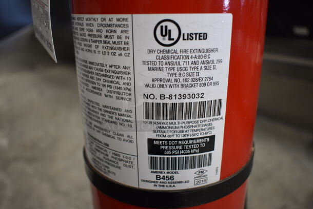 Amerex Fire Extinguisher. 8x5x20 - Image 7 of 7