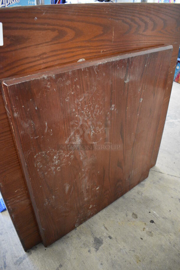 2 Various Wood Pattern Tables. 28x30x1.5, 36x36x1.5. 2 Times Your Bid! - Image 2 of 3