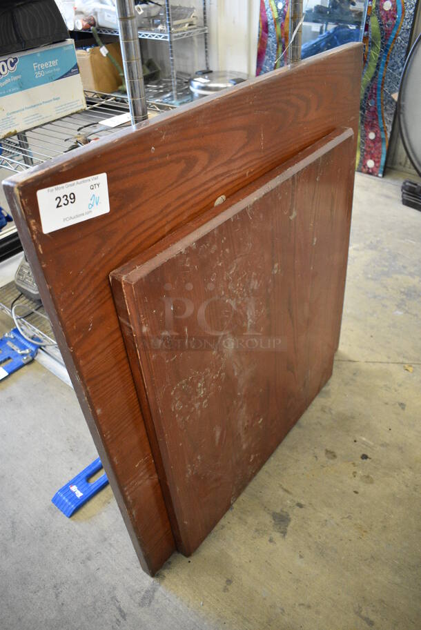 2 Various Wood Pattern Tables. 28x30x1.5, 36x36x1.5. 2 Times Your Bid! - Image 3 of 3