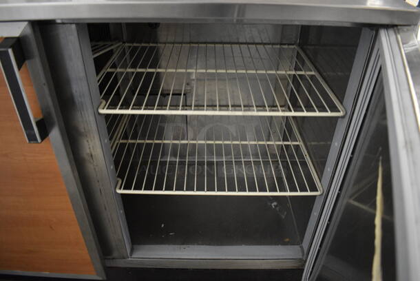 NICE! Duke Model RUF48M Stainless Steel Commercial 2 Door Work Top Cooler w/ Poly Coated Racks. 120 Volts, 1 Phase. 48x30x40.5 - Image 4 of 6