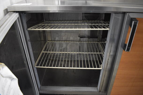 NICE! Duke Model RUF48M Stainless Steel Commercial 2 Door Work Top Cooler w/ Poly Coated Racks. 120 Volts, 1 Phase. 48x30x40.5 - Image 5 of 6
