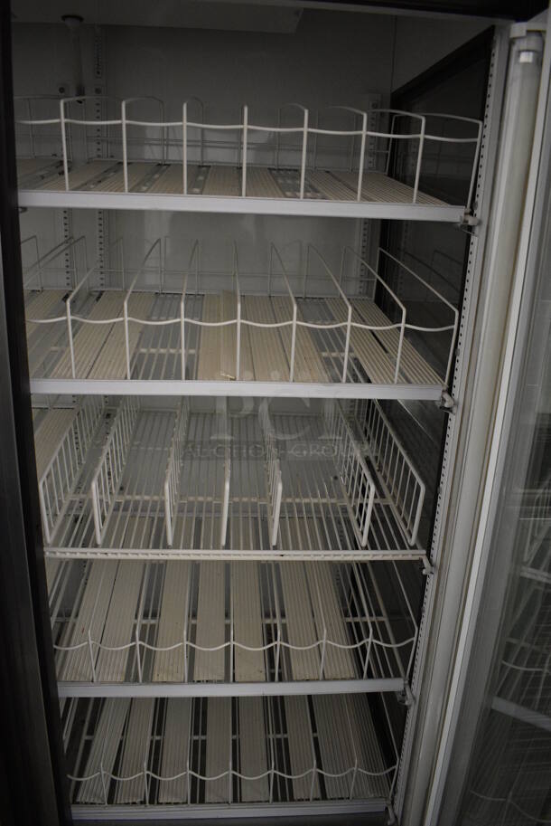 GREAT! True Model GEM-49 Metal Commercial 2 Door Reach In Cooler Merchandiser w/ Poly Coated Racks. 115 Volts, 1 Phase. 54x31x79. Tested and Working! - Image 6 of 6