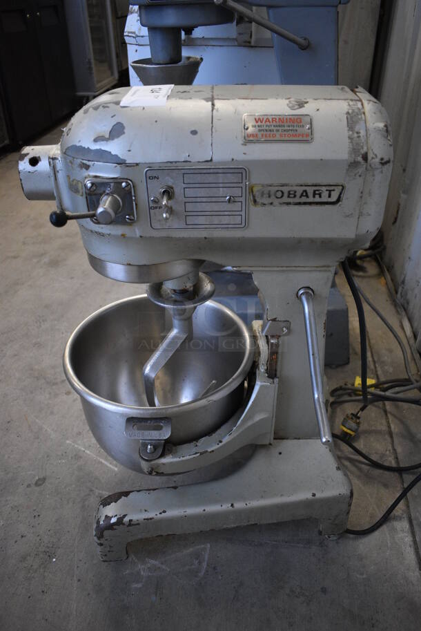 NICE! Hobart Model A-120 Metal Commercial Countertop 12 Quart Planetary Mixer w/ Stainless Steel Mixing Bowl and Dough Hook. 115 Volts, 1 Phase. 17x19x30. Tested and Working! - Image 2 of 8