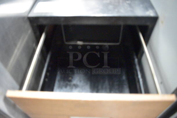 Black and Wood Pattern 2 Drawer Filing Cabinet. 15x18x29 - Image 4 of 5