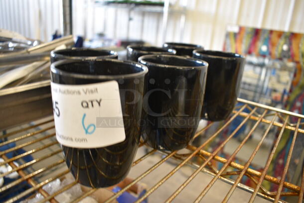 6 Black Poly Mugs. 4.5x3x4. 6 Times Your Bid! - Image 2 of 3