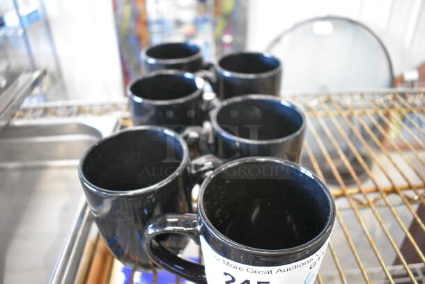 6 Black Poly Mugs. 4.5x3x4. 6 Times Your Bid! - Image 3 of 3