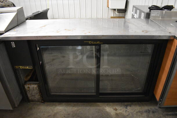 GREAT! True Model TBB-24-60G-8D Metal Commercial Back Bar Cooler Merchandiser w/ 2 Sliding Doors. 115 Volts, 1 Phase. 61x24.5x36. Cannot Test Due To Missing Power Cord