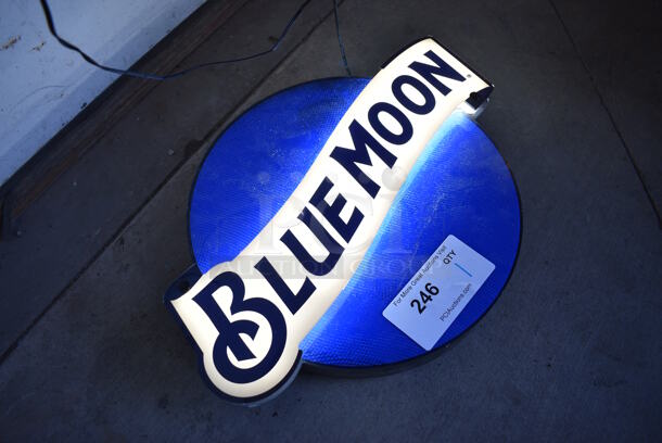 Blue Moon Light Up Sign. 17x3x13. Tested and Working! - Image 2 of 6